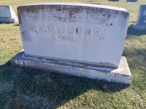 Upright granite headstone — before restoration